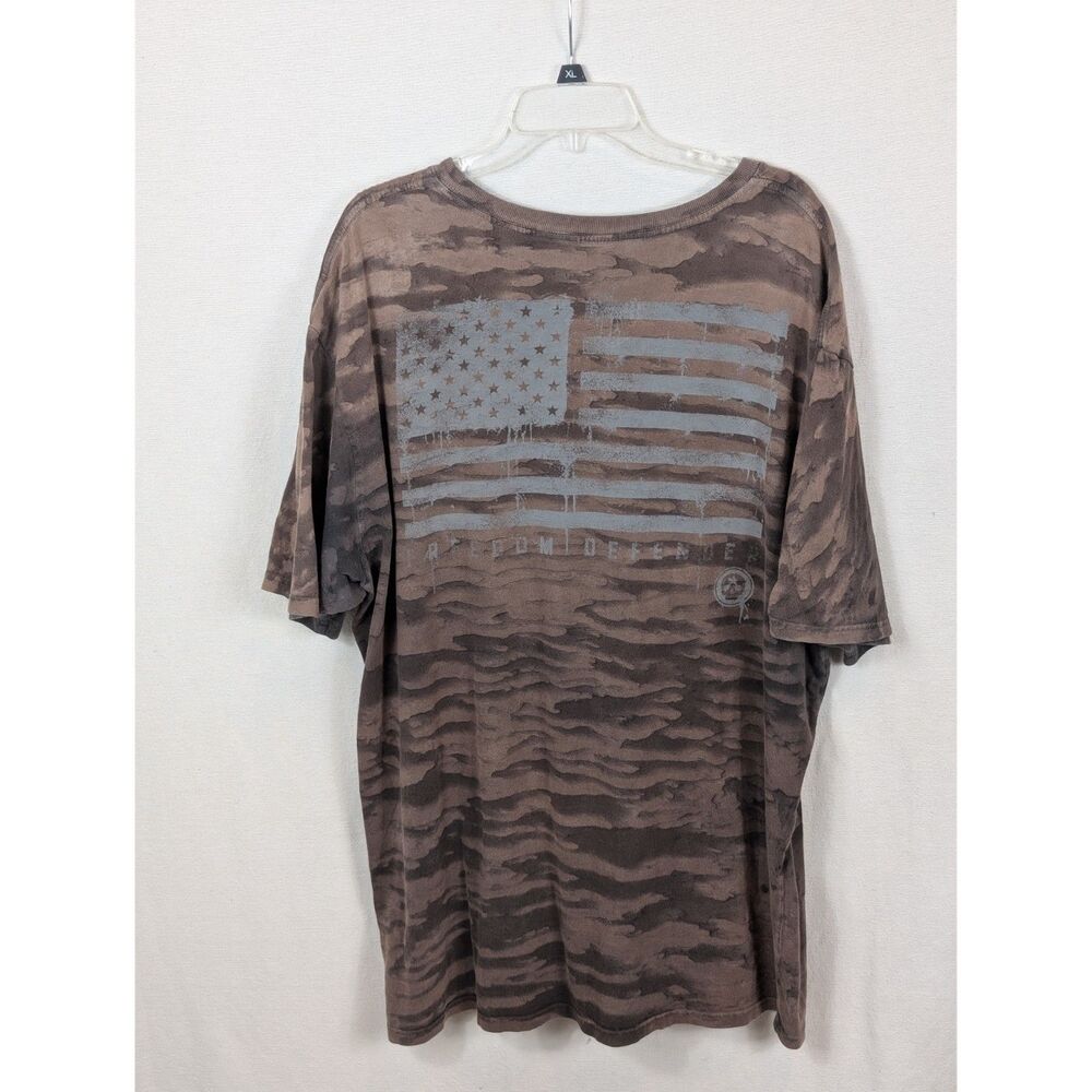Affliction Freedom Defender Graphic Print T-Shirt Brown Men's Size 3XL/XXXL - Picture 8 of 11